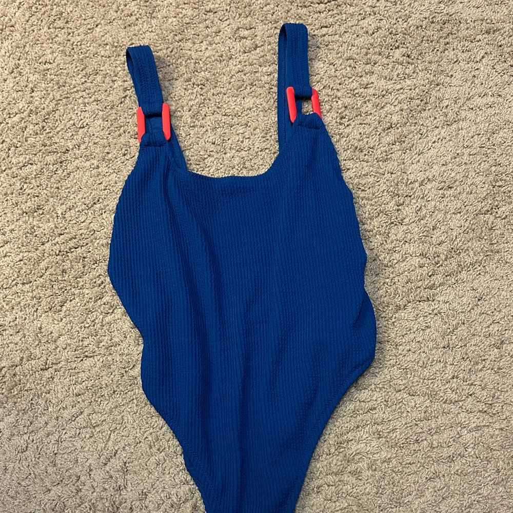 Aerie One Piece Swimsuit in Blue and pink